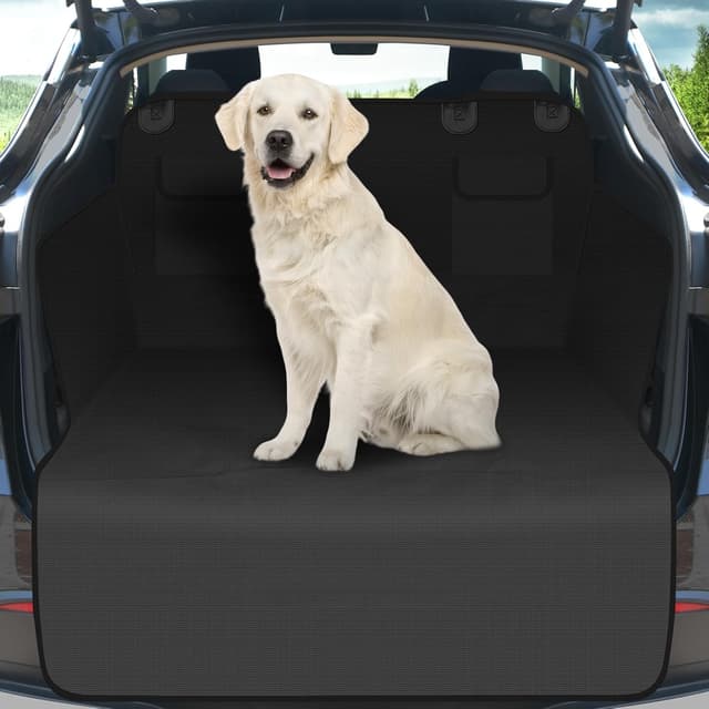 Detalle de Vepazony Kofferraumschutz Hund Universal 185x105 cm – wasserabweisende, kratzfeste Schutzmatte für Auto, SUV