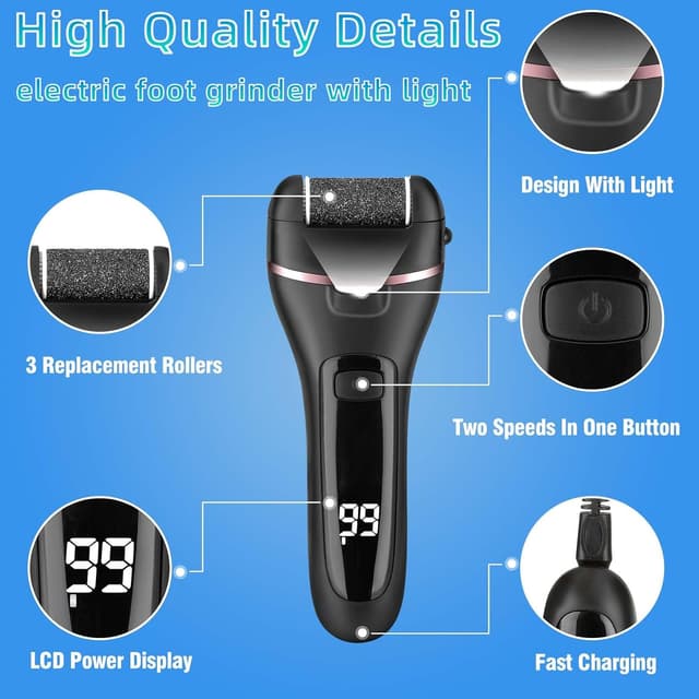 Thumbnail 3 de Yooikeey Electric Foot File Rechargeable Callus Remover