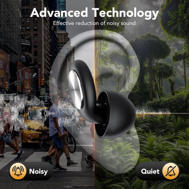 Detalle 2 de taopodo 2026 Bouchon d'oreille pour dormir Noir