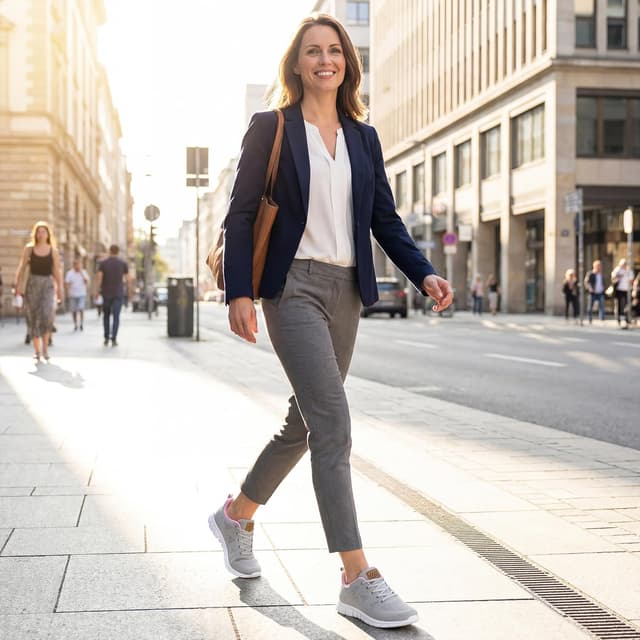 Detalle de FUDYNMALC Women’s Fashion Lightweight Sneakers with Memory Foam Insole and Non-Slip EVA Sole