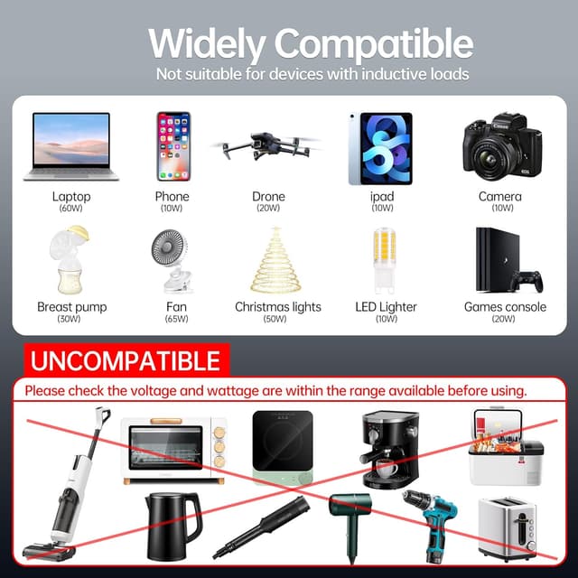 Thumbnail 6 de AUCARAUTO 7-in-1 200W car power inverter 🔌