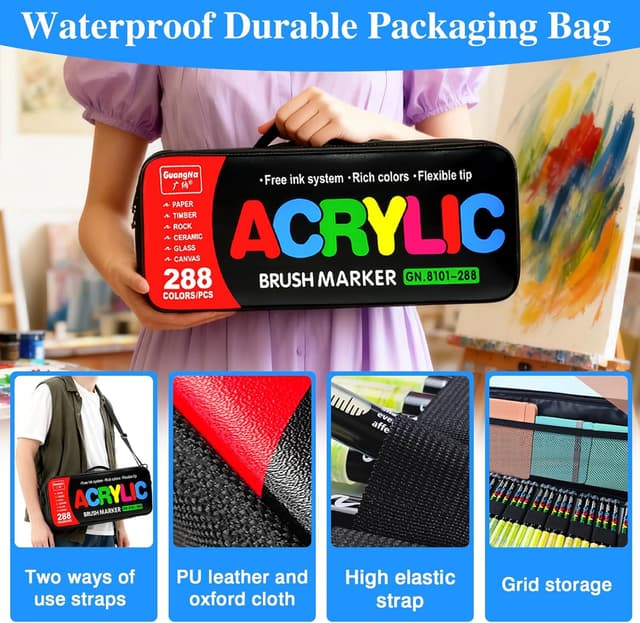 Thumbnail 2 de VAKKI 288 Color Acrylic Paint Pens