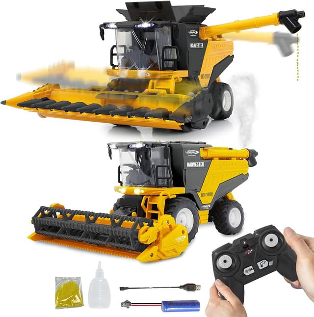 Detalle de JAMARA Mähdrescher MT-1000 1:24S (2,4 GHz) mit Weizen/Mais-Funktionen, Smoke & LED