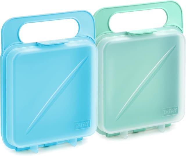 Detalle de TATAY Sandwich Box Fresh (set of 2) – compact reusable lunch box with clip closure
