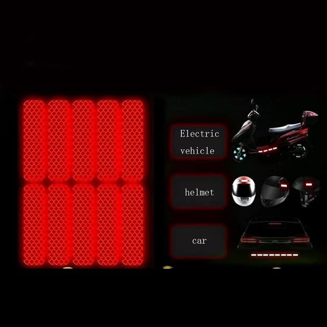 Thumbnail 4 de Yesmin 20 Pcs Red Reflective Tape