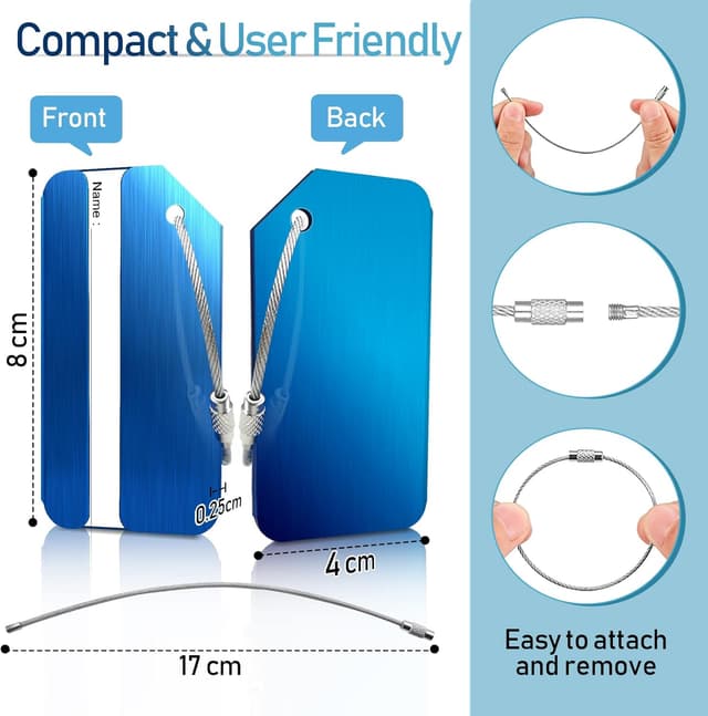 Thumbnail 4 de Wonwood_direct Etichette per Bagagli 6 pezzi