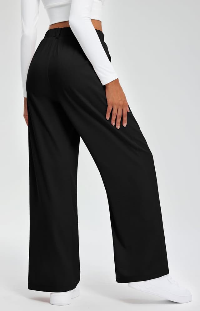 Detalle 2 de Libin Women's Wide Leg Pants 27" high-waisted trousers
