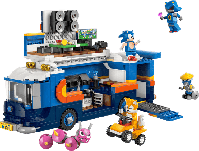 Detalle de LEGO Sonic Team Sonics Kommando-Truck 77006 (747 Teile) – Truck-Set für Missionen mit Sonic