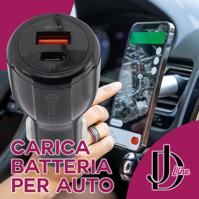 Thumbnail 1 de Caricatore Auto USB-C QC 3.0