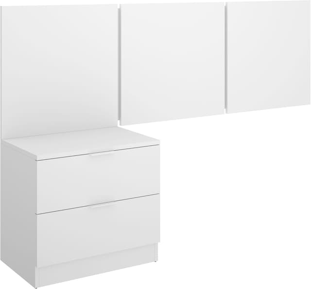 Detalle de DEKIT RIMOBEL BITO Cabecero con Mesitas Blancas