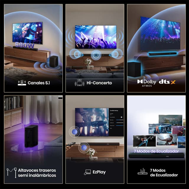 Detalle 2 de Hisense AX-5100Q Barra de sonido 580 W, Dolby Atmos