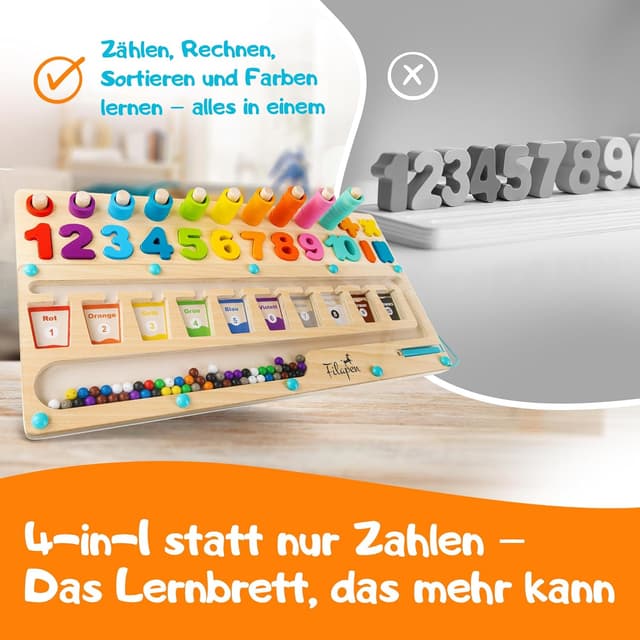 Thumbnail 1 de Filapen Montessori Motorikspielzeug Labyrinth aus Holz