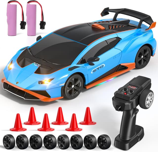 Detalle de Lamborghini RC Drift Car (1:24) – 4WD mini 4WD remote control drift car with LED lights, 25 km/h