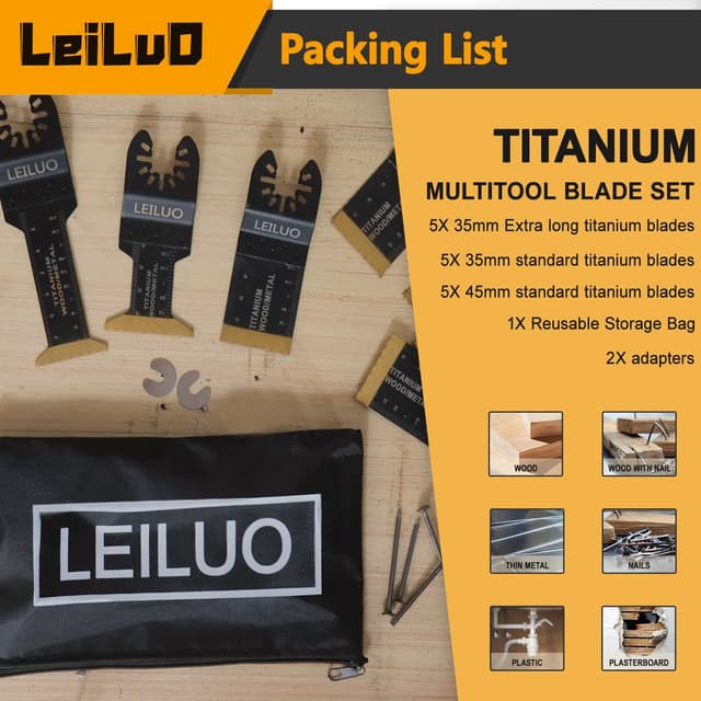 Thumbnail 6 de LEILUO 10-piece titanium multitool kit