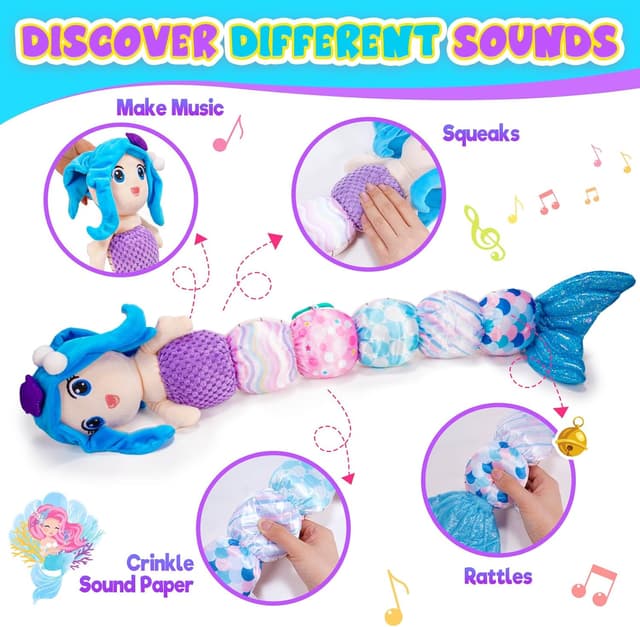 Thumbnail 2 de Mermaid plush toy for babies 0–12 months