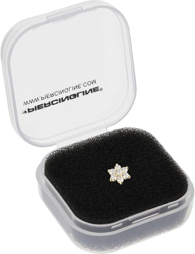 Thumbnail 3 de Piercingline naso spirale oro 750 fiore