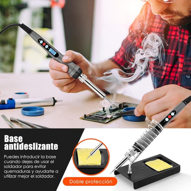 Thumbnail 6 de Kit soldador 60W temperatura ajustable 180–500°C