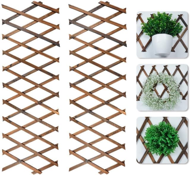 Detalle de Expandable Wooden Trellis Panels 30×190cm