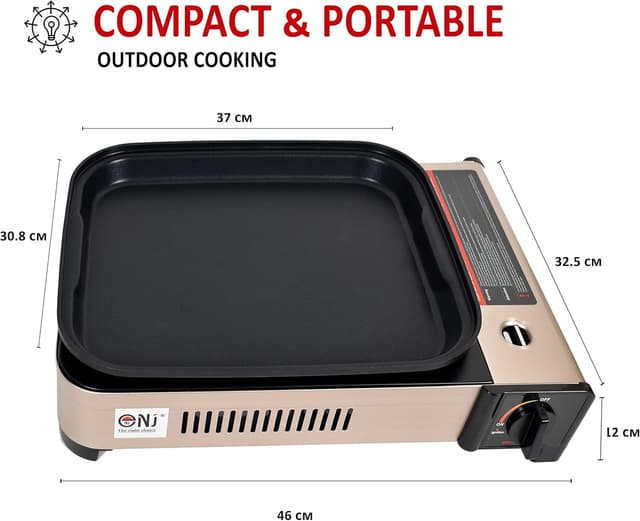 Thumbnail 5 de NJ Portable Gas BBQ Deep Dish Grill 2.2 kW