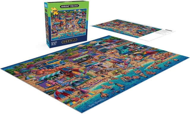Detalle 2 de Buffalo Games Dowdle Shrimp Trucks 1000-Piece Jigsaw Puzzle (Finished Size 26.75 x 19.75)