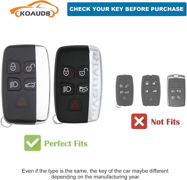 Thumbnail 1 de Koaudb Car Key Fob Cover for LR4 Range Rover Jaguar