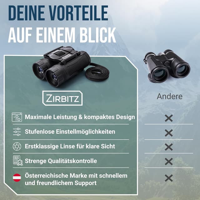 Thumbnail 5 de ZIRBITZ HD Fernglas 8x25 kompakt für Outdoor