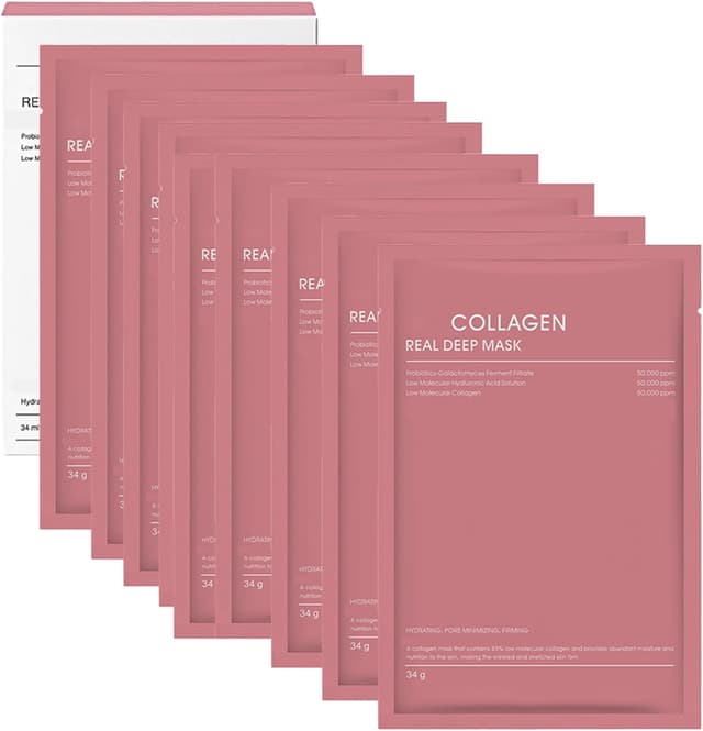 Detalle de Lawqiny 4 Pezzi Bio-Collagen Real Deep Mask — Maschera viso overnight al bio collagene