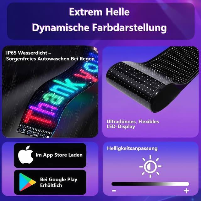 Thumbnail 6 de Auto LED Augen „Teufelsaugen“ – programmierbares USB-LED-Display (2 Stück) für Front- und Heckscheibe, IP68, wasserdicht