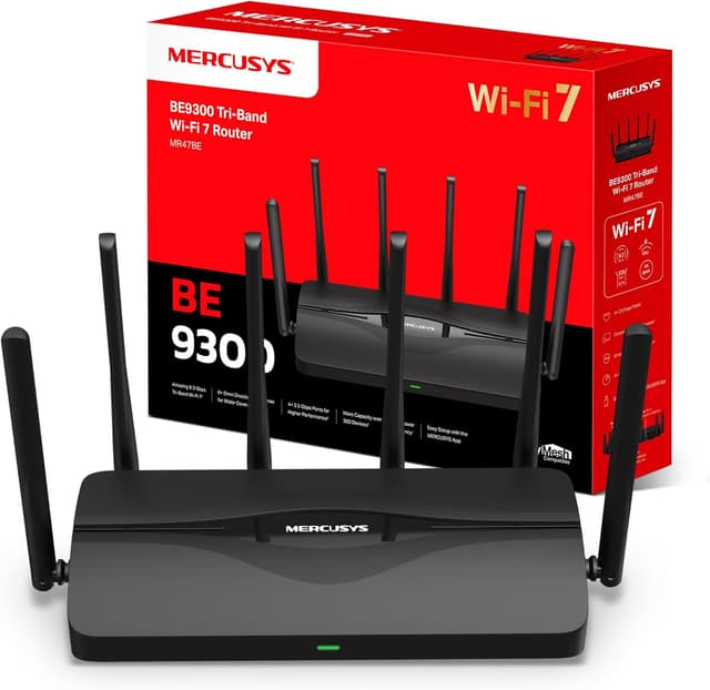 Detalle de MERCUSYS MR47BE 9.3Gbps Wi‑Fi 7 Router