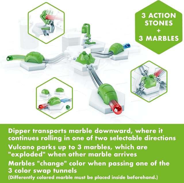 Detalle 2 de Ravensburger GraviTrax Triplex – Set d’extension 9 pièces (24857) en version française