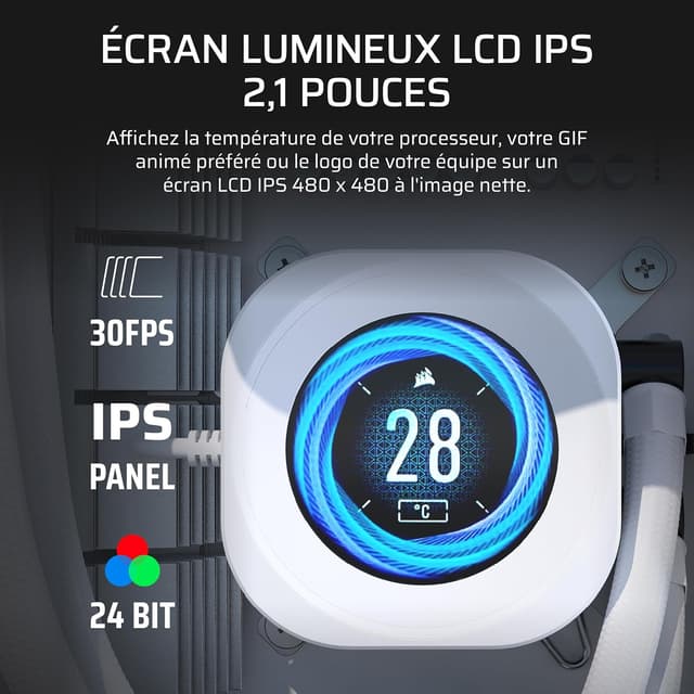 Thumbnail 2 de CORSAIR NAUTILUS 360 RS LCD Watercooling 360 mm