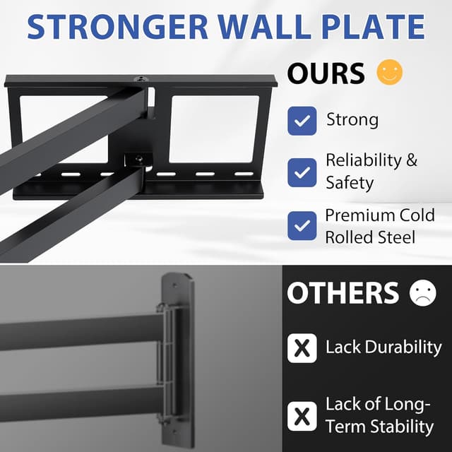 Thumbnail 6 de BONTEC Extra Long Articulating TV Wall Bracket 60 kg
