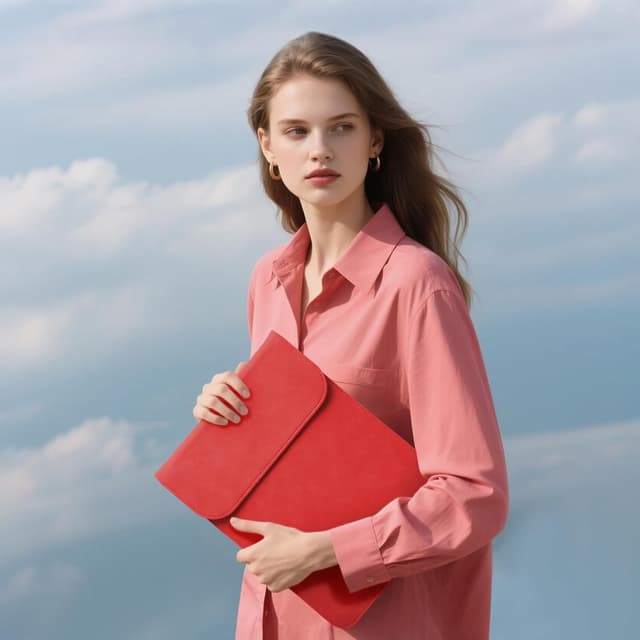 Thumbnail 6 de HYZUO 13 Zoll Laptop-Hülle aus Kunst-Suede, kompatibel mit ausgewählten MacBook Air/Pro, Dell XPS 13 und Surface Pro – Rot