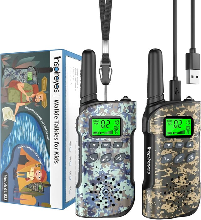 Detalle de Inspireyes Walkie Talkies 48‑Hour Battery
