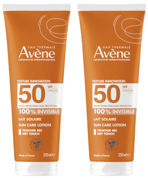 Detalle de Avène Solar Leche SPF50+ Protección Solar 2x250 ml ☀