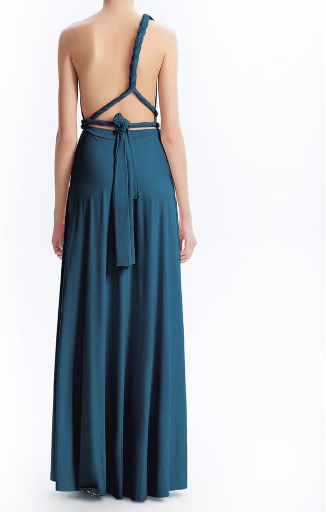 Detalle de INFIWING Infinity Kleid mit Bandeau – Multiway Wickelkleid für Brautjungfern, Hochzeitsgäste & mehr