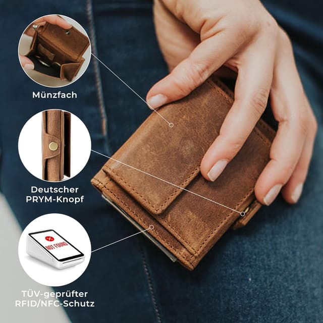 Thumbnail 4 de Berliner Bags Vintage Slim Wallet Hamburg Geldbörse 8 Karten