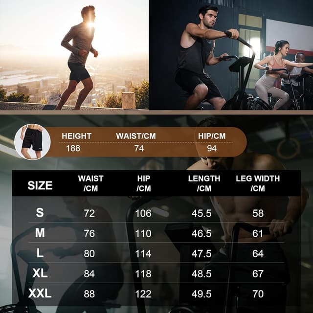 Detalle 1 de Leeboom Sport Shorts Herren Laufhose Kurz