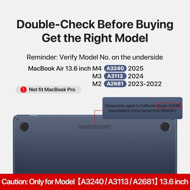 Thumbnail 1 de Soonjet MacBook Air M4 13.6" Hard Shell Case