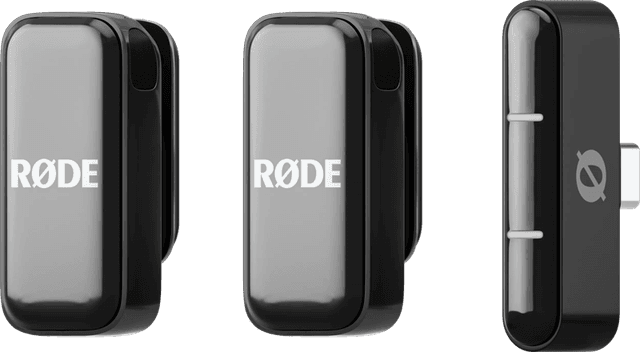 Detalle de Rode Wireless Micro Schwarz USB-C – 2 Sender mit Mikrofon für mobiles Filmen per USB-C