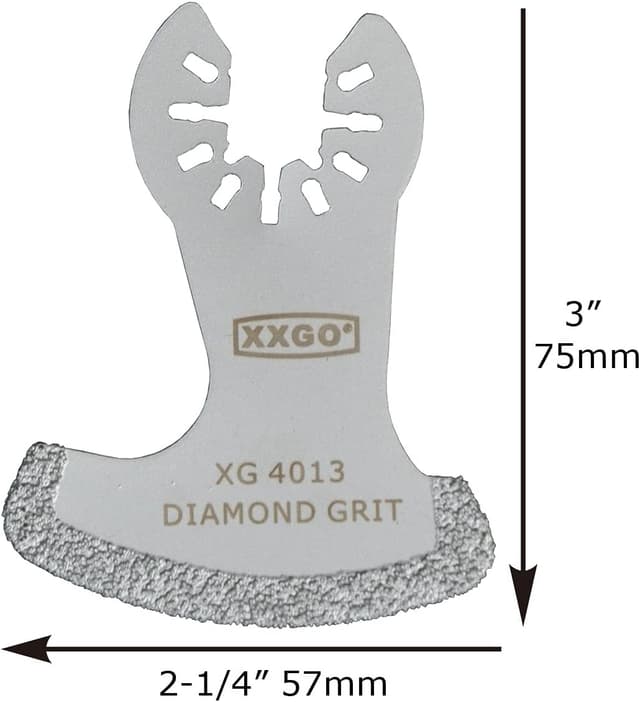Detalle 2 de XXGO 4pc Diamond Multi Tool Blades for Grout Removal, Plaster & Mortar Cleanup (Compatible with Bosch / Dremel / Fein / Makita & more)