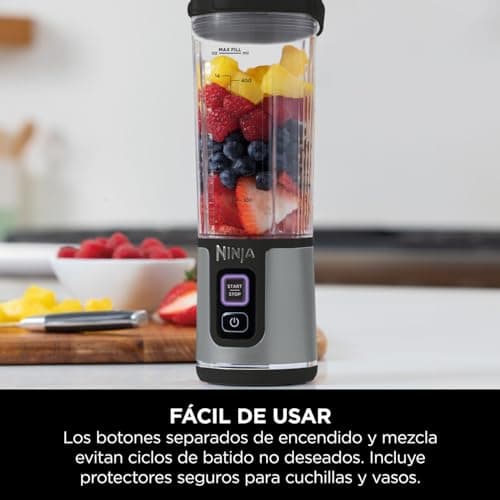 Thumbnail 10 de Ninja Blast Batidora portátil BC151EUBK 530 ml y tapa antigoteo