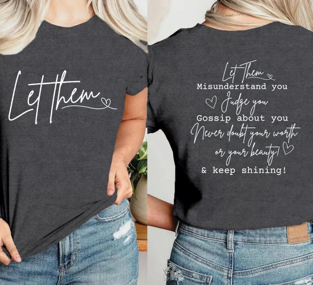 Detalle de Qskall “Let Them Misunderstand You” women’s T-shirt – soft motivational tee for everyday wear