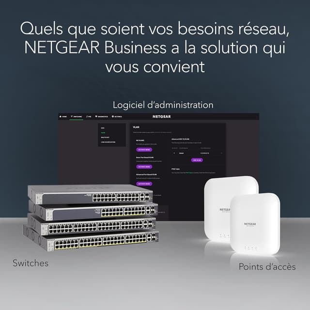 Detalle 2 de NETGEAR GS305PPv3 — Switch 5 ports Gigabit Ethernet PoE+ (4 ports PoE+ jusqu’à 83 W), montage bureau ou rack