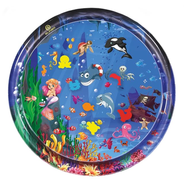 Detalle de Glinbo Wassermatte Baby – BPA-freie Wasserspielmatte XXL für Bauchlage