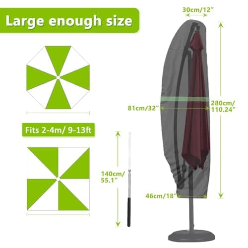 Thumbnail 1 de GEMITTO Funda para Parasol 🌂 Impermeable y Resistente