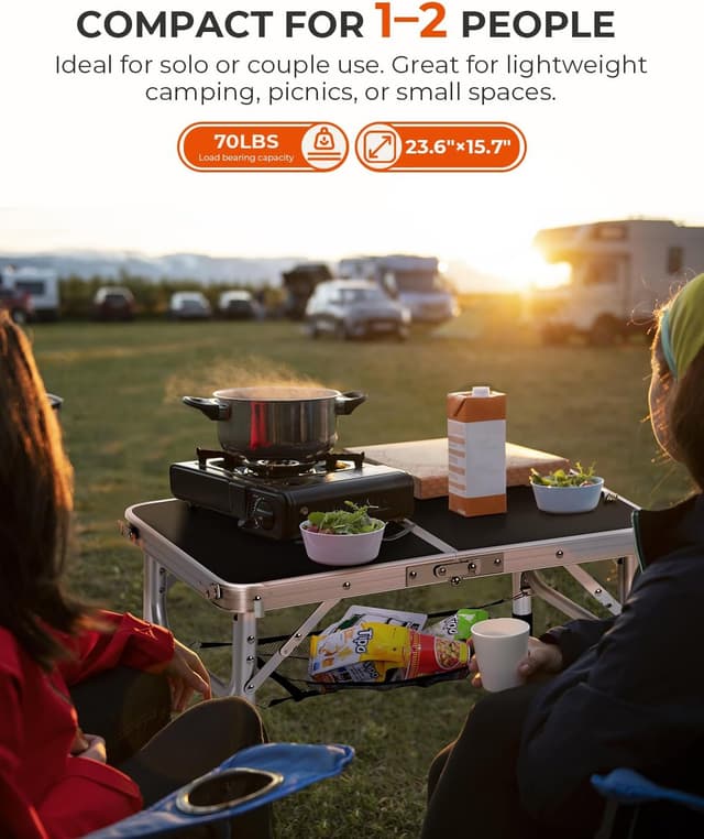 Detalle de Sportneer Klappbarer Campingtisch 30 kg