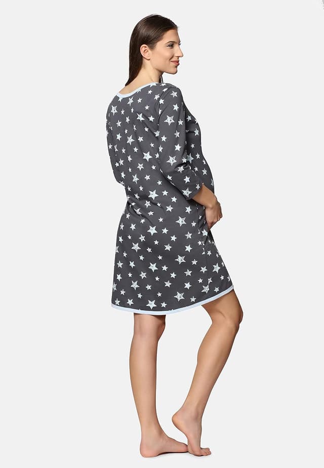 Detalle 2 de Chemise de nuit grossesse coton BE20-176