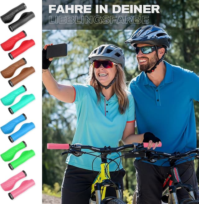 Thumbnail 6 de GXCROR ergonomische Fahrradgriffe für 22,2 mm Lenker (Anti-Rutsch, Dual Lock) – für MTB, Trekking & Rennrad