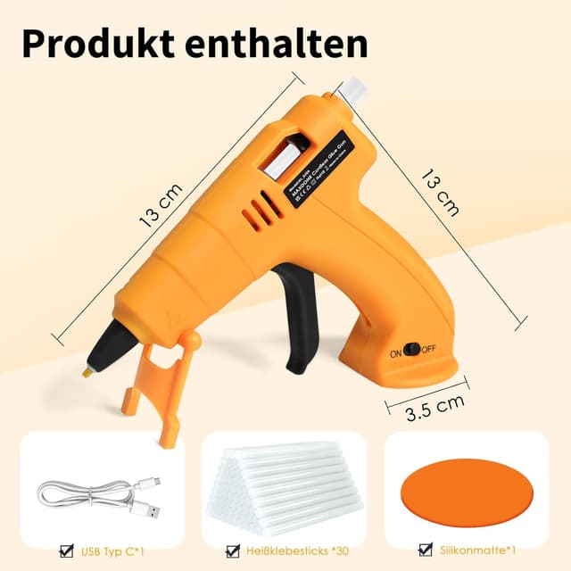 Thumbnail 6 de MAXDONE Heißklebepistole Akku kabellos